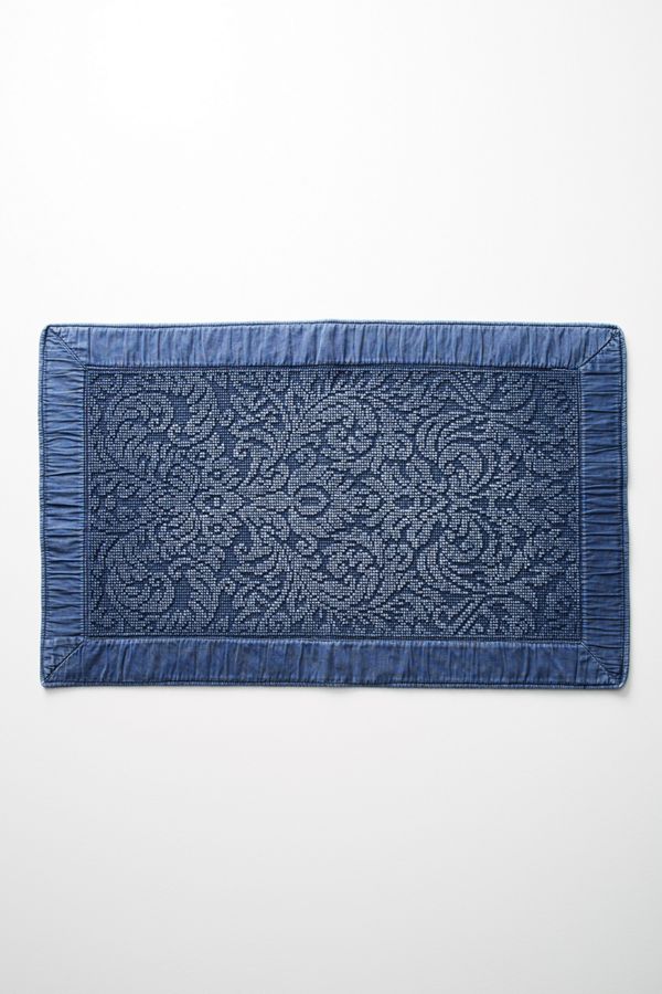 Damask Bath Mat Anthropologie