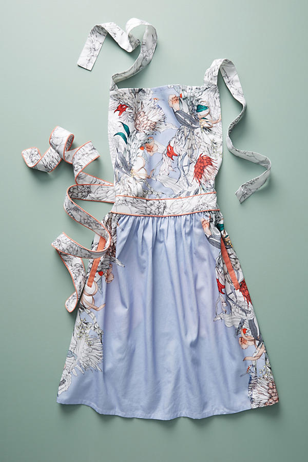 Slide View: 1: Sketched Songbird Apron