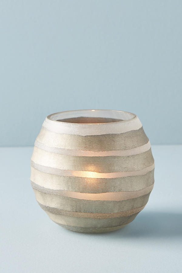 Slide View: 1: Shimmered Stripe Votive