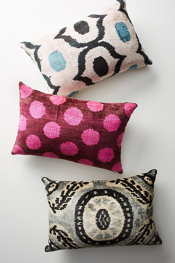 Slide View: 4: Patterned Velvet Pillow
