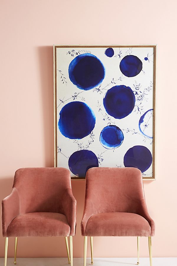 Slide View: 1: Blue Dots Wall Art