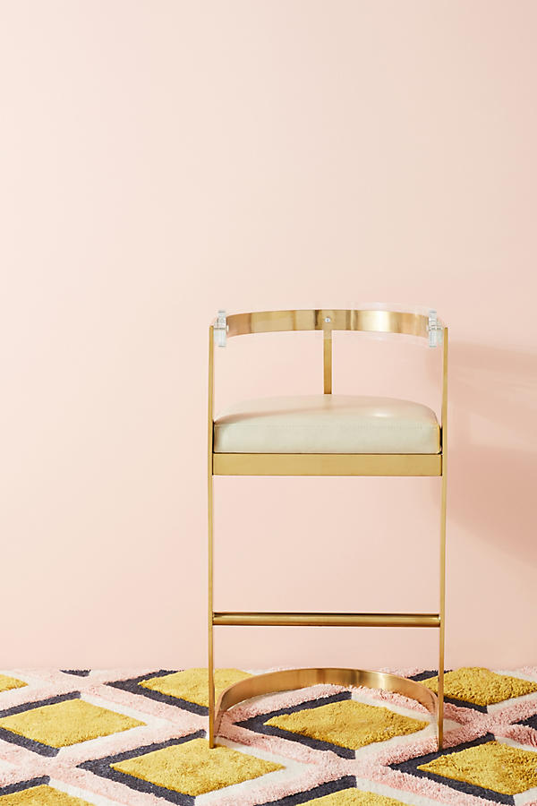 Slide View: 1: Oscarine Lucite Stool