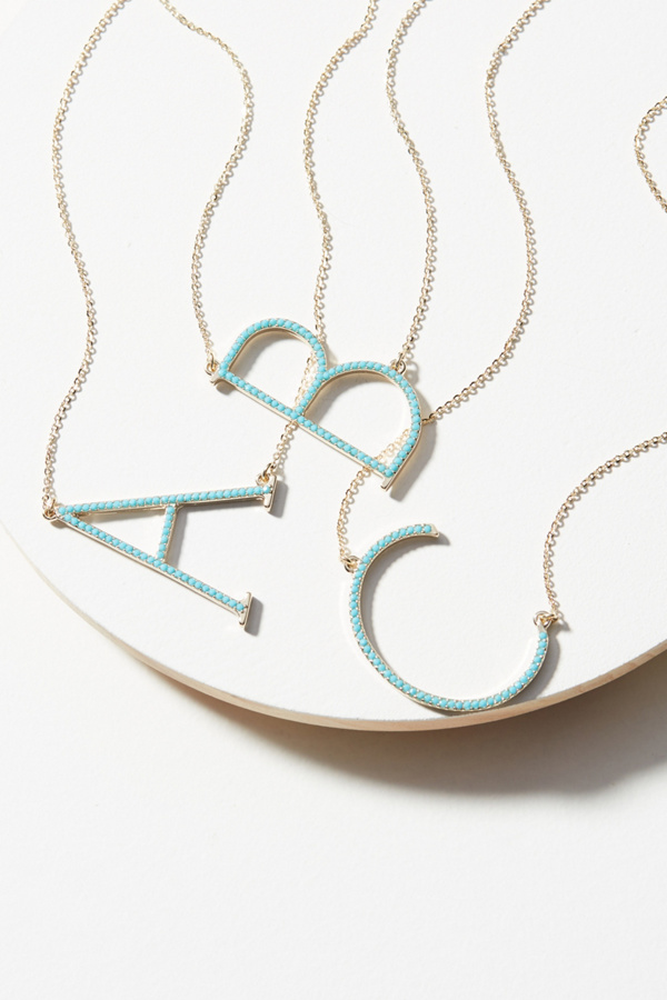 Pave Monogram Necklace