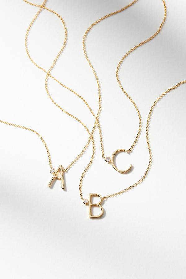 Delicate initial necklace