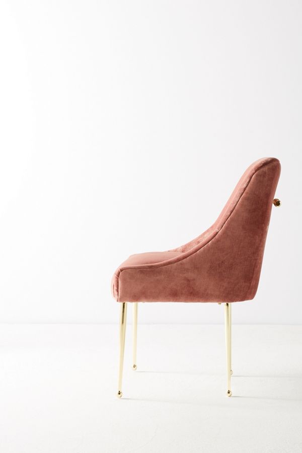 Slide View: 4: Slub Velvet Elowen Chair