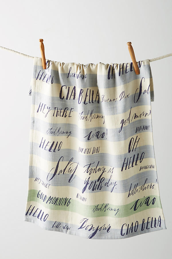 Slide View: 1: Salutations Dishtowel
