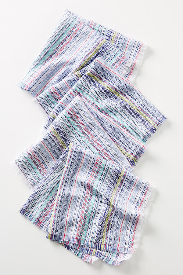 Slide View: 1: Pastel Stripe Napkin Set