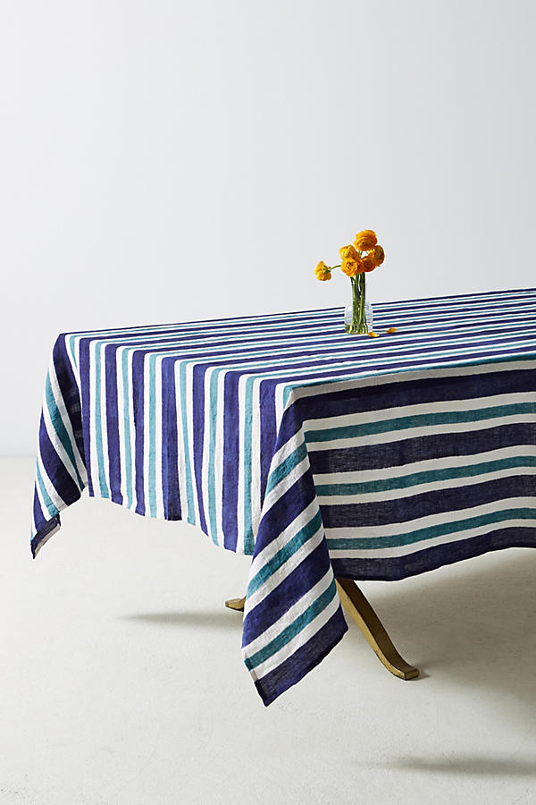 Slide View: 1: Cirque Striped Tablecloth