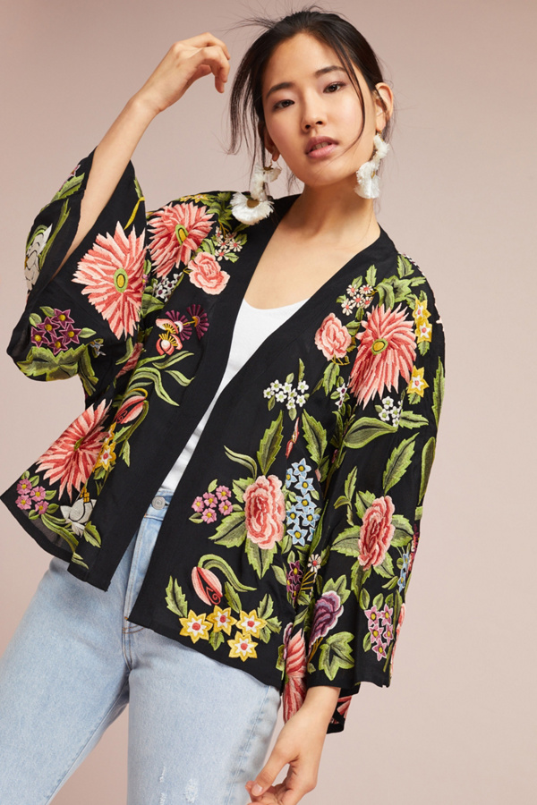 Slide View: 1: Montana Embroidered Kimono