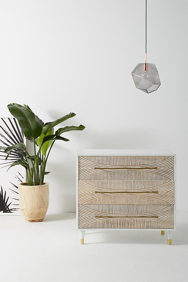 Slide View: 1: Carved Thalia Three-Drawer Dresser