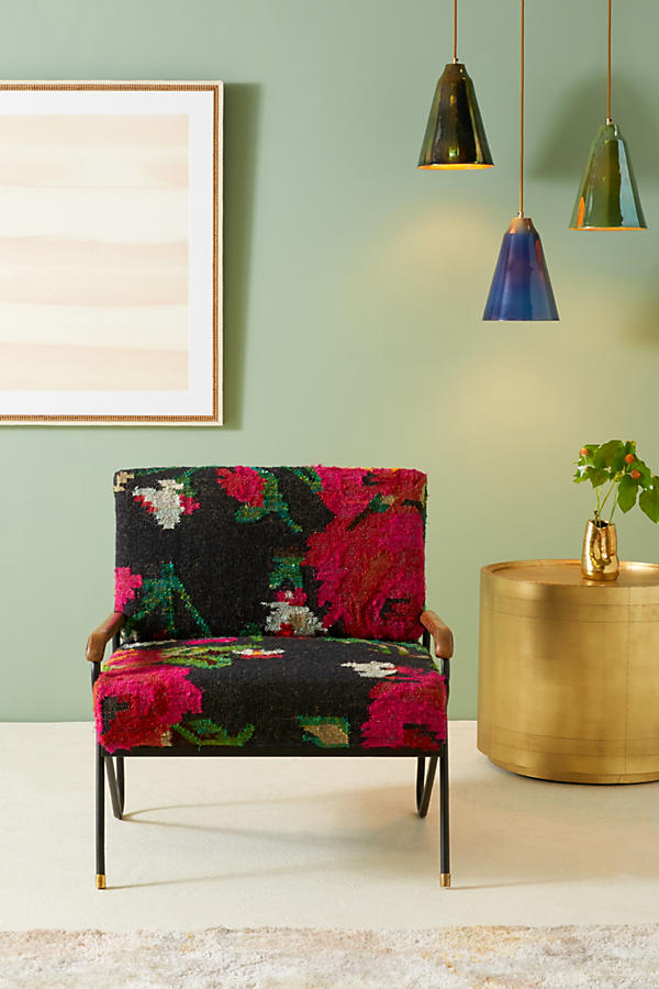 Slide View: 1: Silk Rug Accent Chair