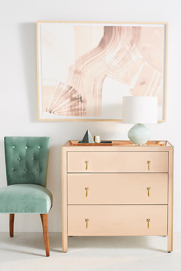 Slide View: 1: Mirrored Gracemere Three-Drawer Dresser