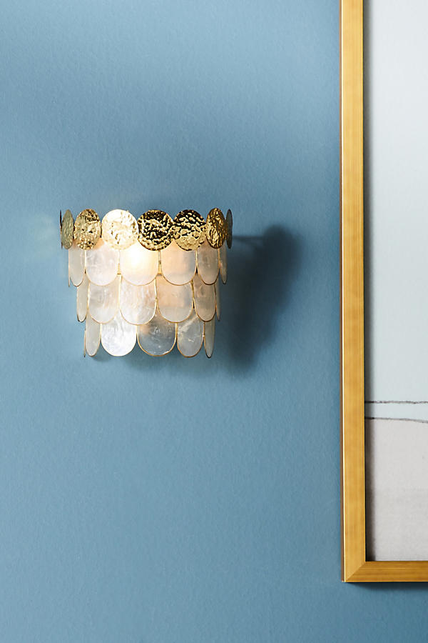 Slide View: 1: Tiered Capiz Sconce