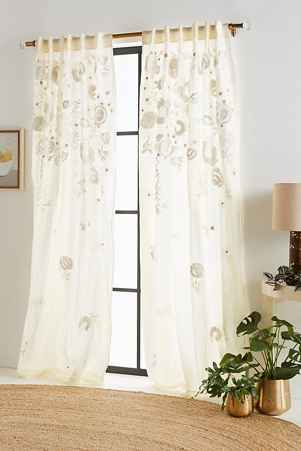 Slide View: 1: Embroidered Benet Curtain