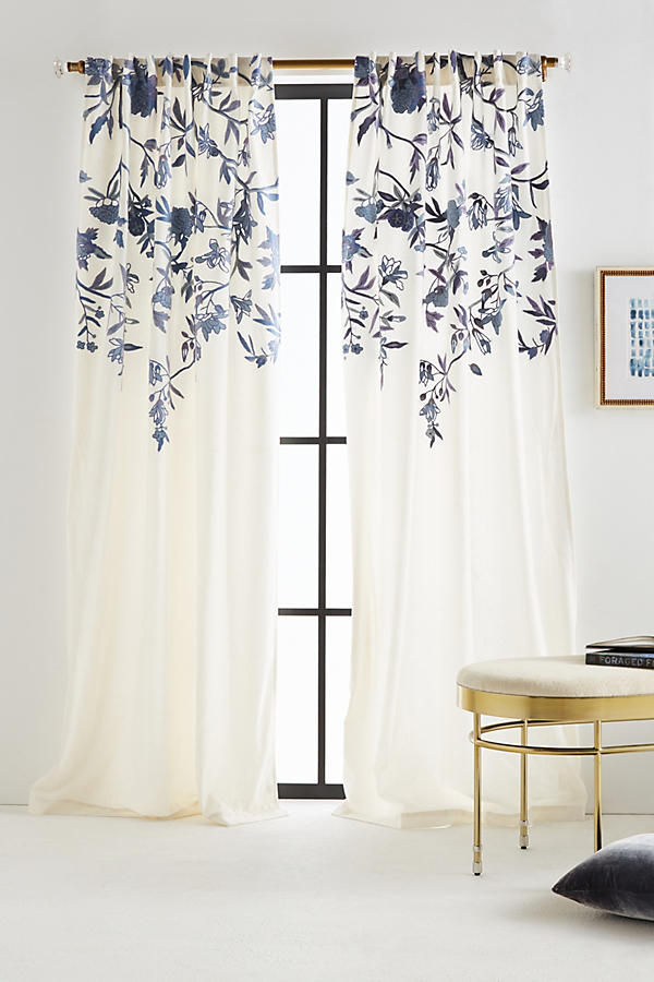 Slide View: 1: Embroidered Isa Curtain