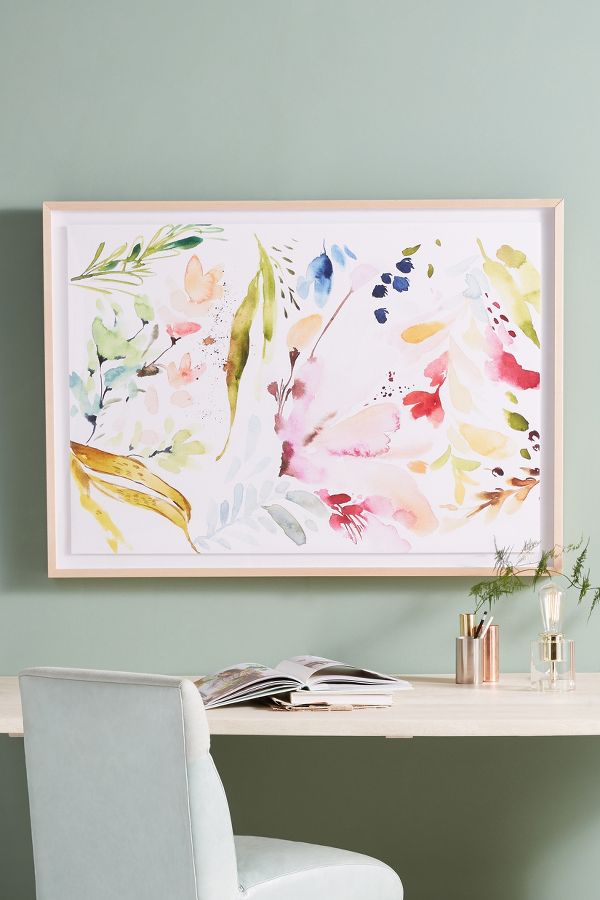 Watercolor Petals Wall Art | Anthropologie