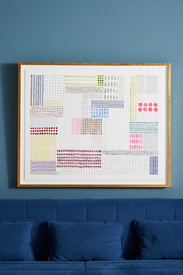 Slide View: 1: Colorblock Quilt Wall Art