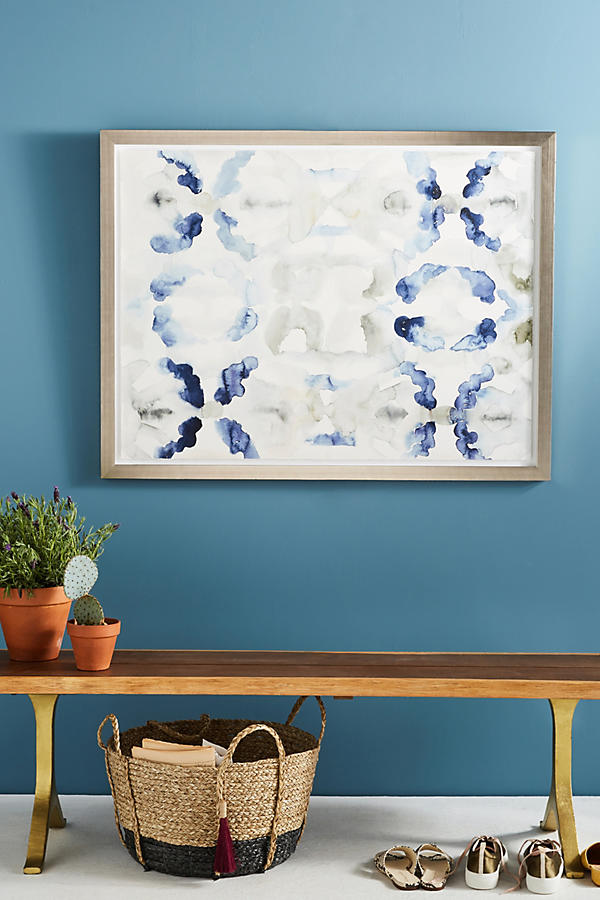 Slide View: 1: Watercolor Ikat Wall Art