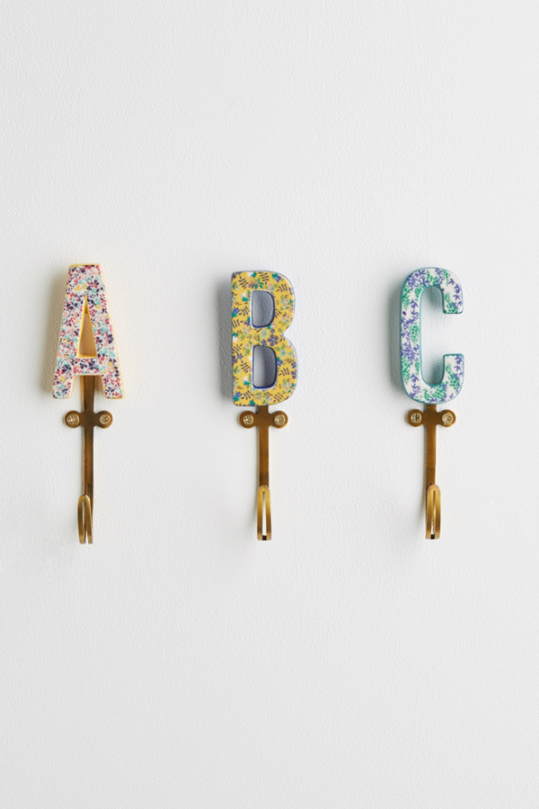 Liberty for Anthropologie Monogram Hook Anthropologie