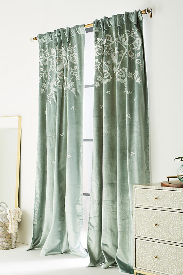 Slide View: 1: Embroidered Elondra Curtain