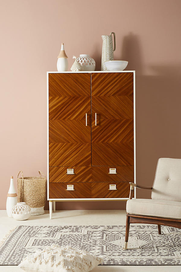 Slide View: 1: Geo-Marquetry Armoire