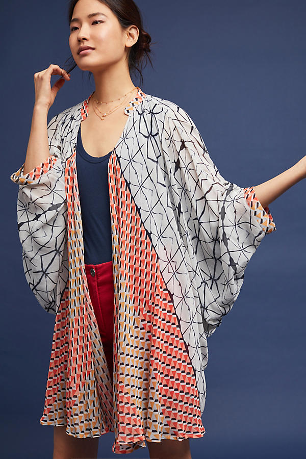 Slide View: 1: Cora Geometric Kimono