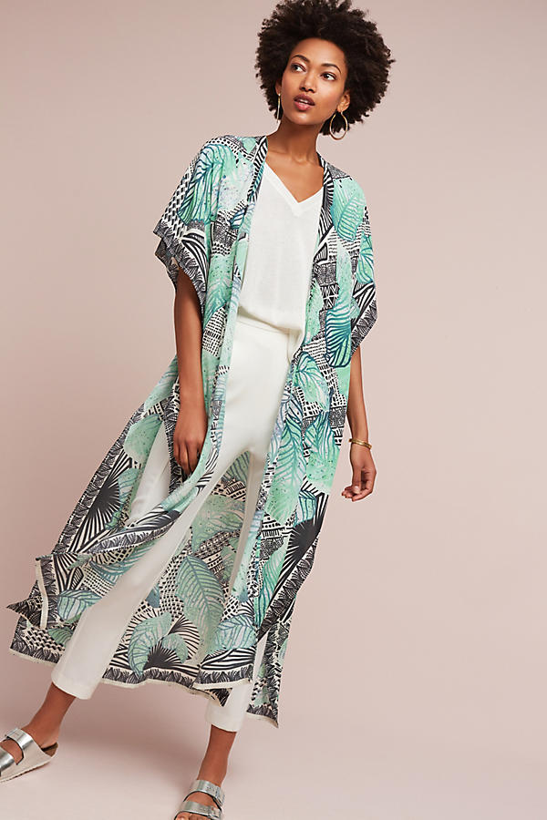 Slide View: 1: Tropicalia Silk Kimono