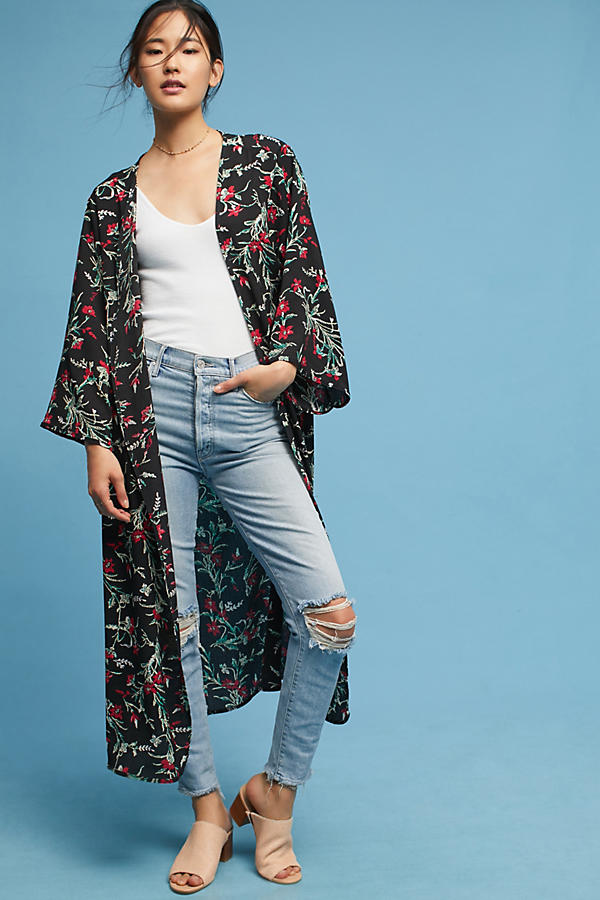 Slide View: 1: Aster Floral Kimono