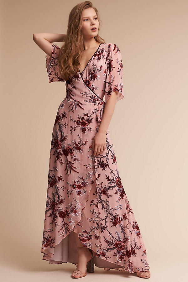 Slide View: 1: Floret Burnout Velvet Dress