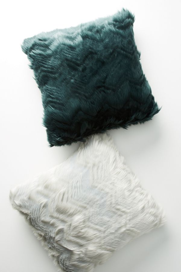 Chevron Faux Fur Pillow | Anthropologie