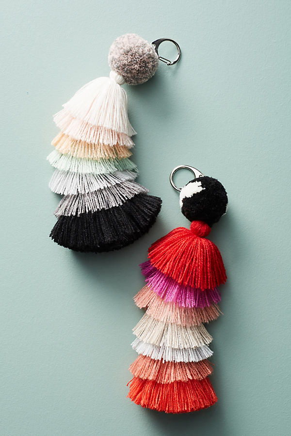 Slide View: 2: Tiered Tassel Keychain