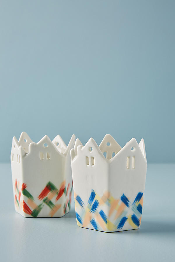 Slide View: 3: Ceramic House Votive