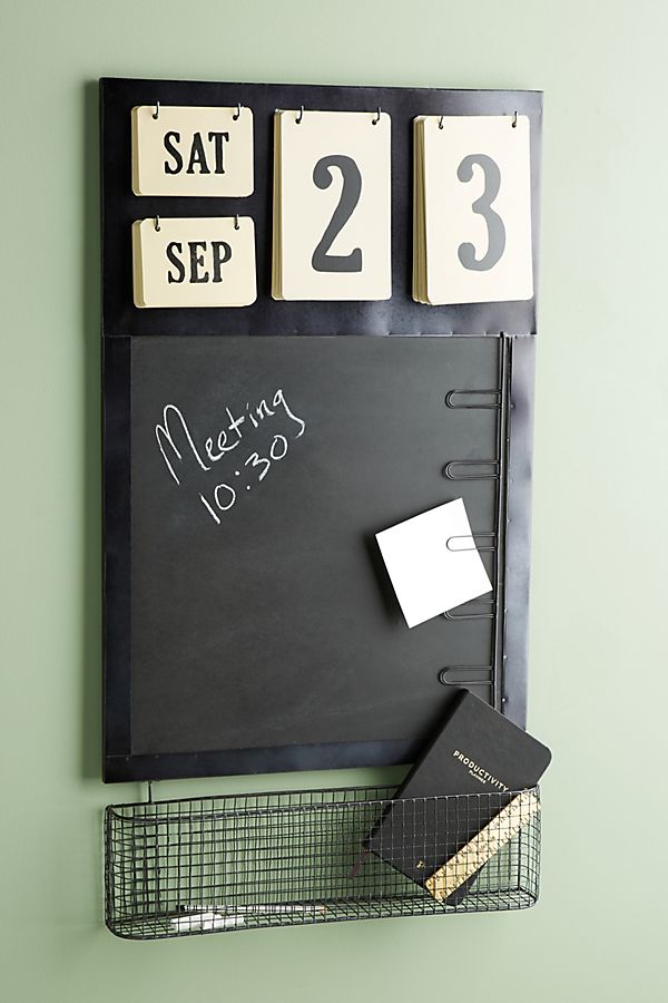 Slide View: 1: Chalkboard Calendar