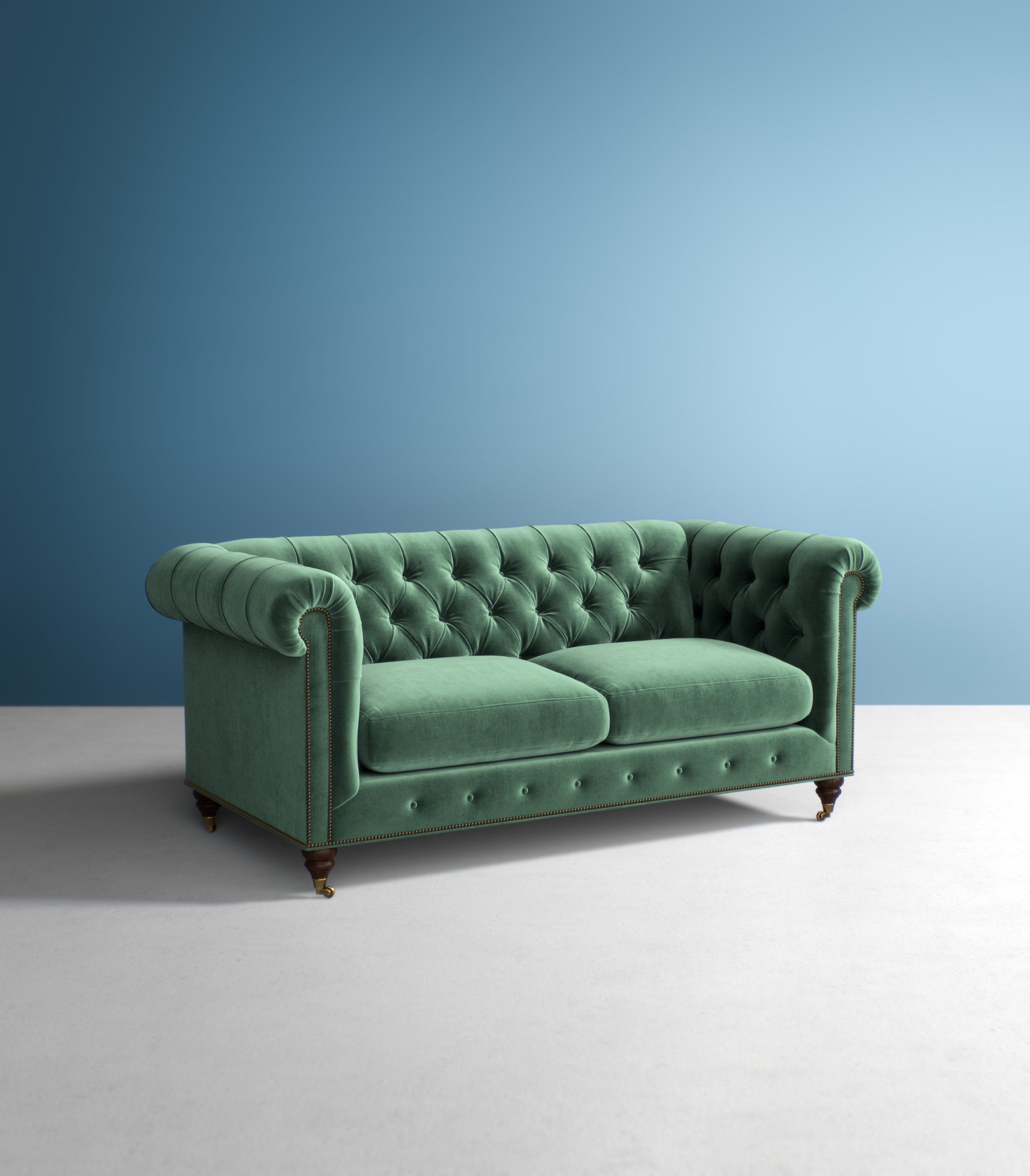 Lyre Chesterfield TwoCushion Sofa Anthropologie