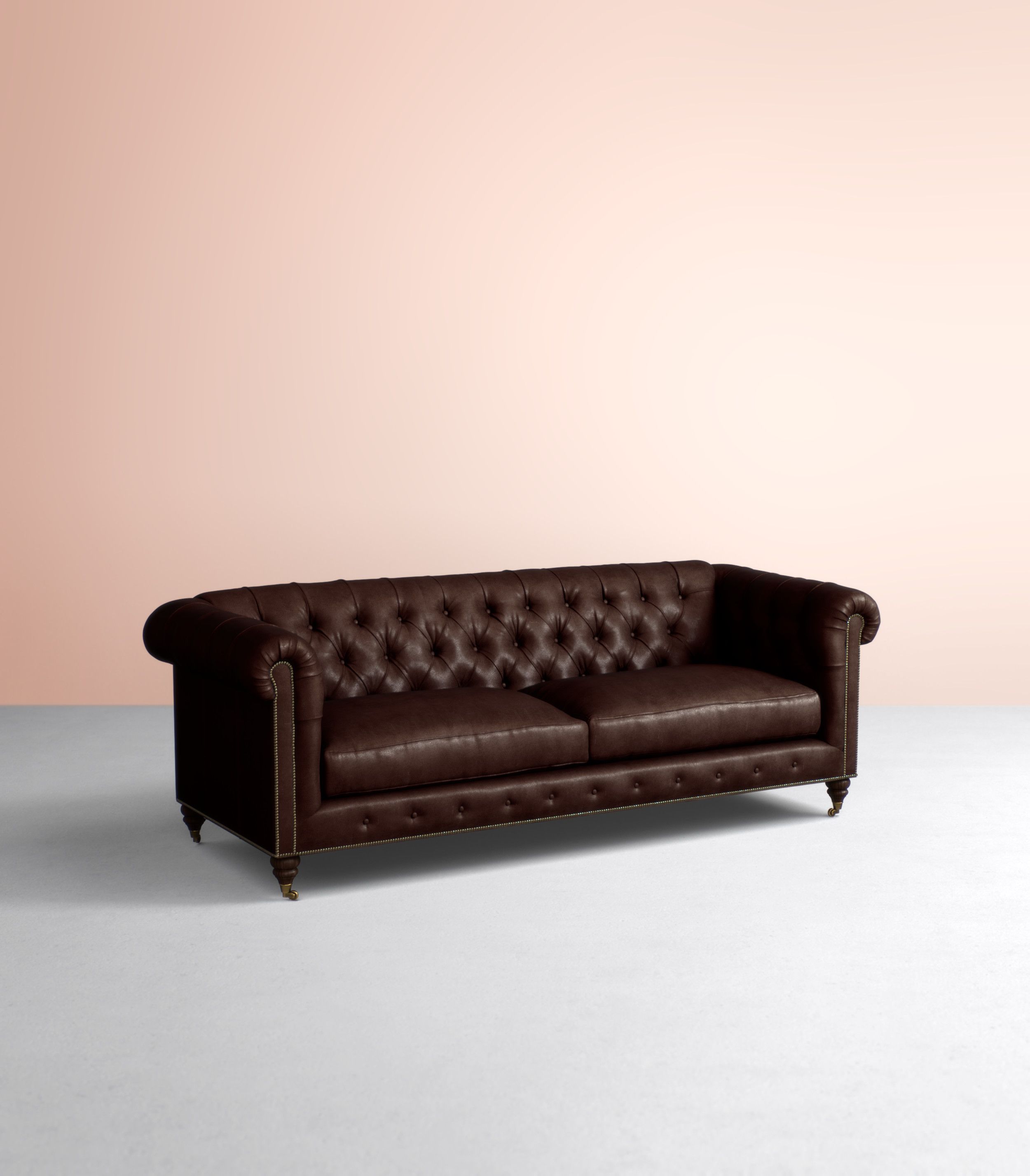 anthropologie leather chesterfield sofa