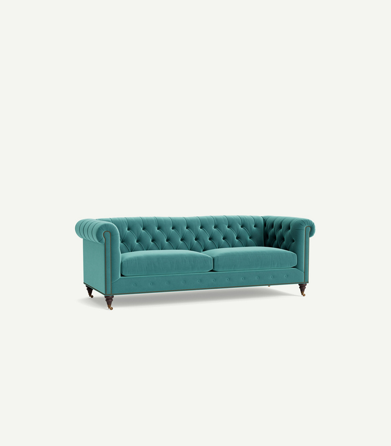 Lyre Chesterfield TwoCushion Sofa Anthropologie