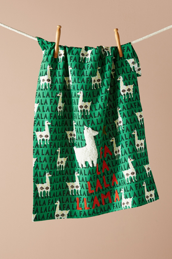 Slide View: 1: Fa La Llama Dish Towel