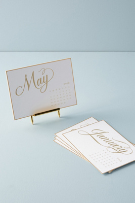 Metallic 2018 Desk Calendar