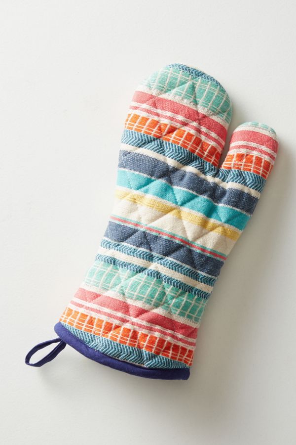 Colorful Chambray Oven Mitt Anthropologie