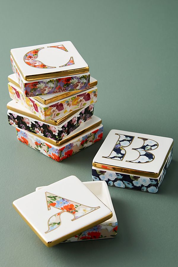 Slide View: 1: Monogram Lidded Jewelry Box