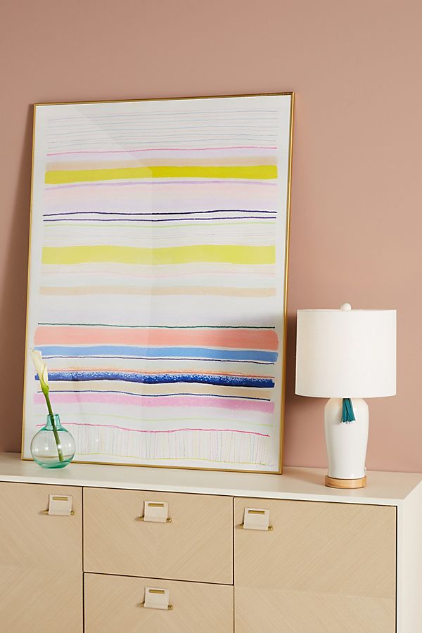 Slide View: 1: Spring Stripes 4 Wall Art