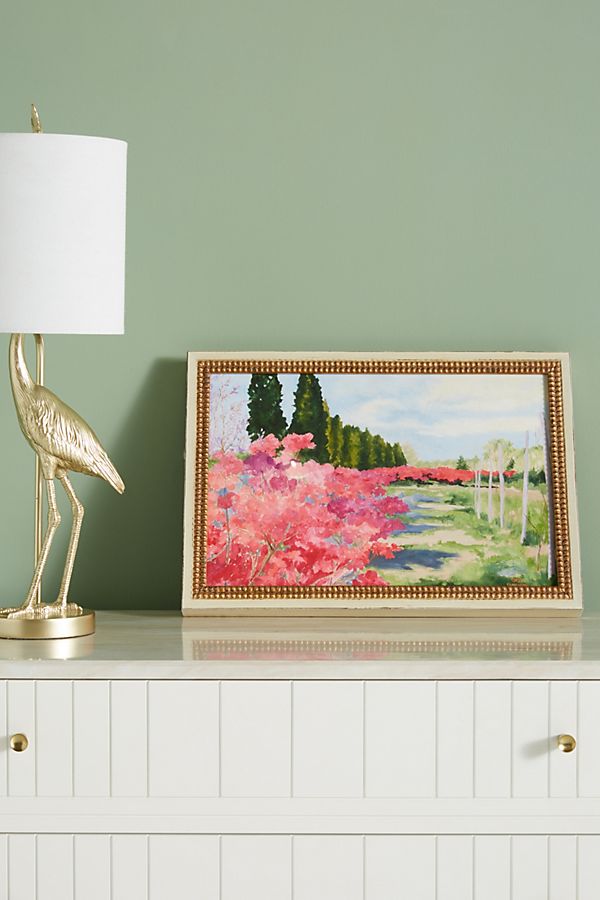 Slide View: 1: Scarlet Fields Ablaze Wall Art