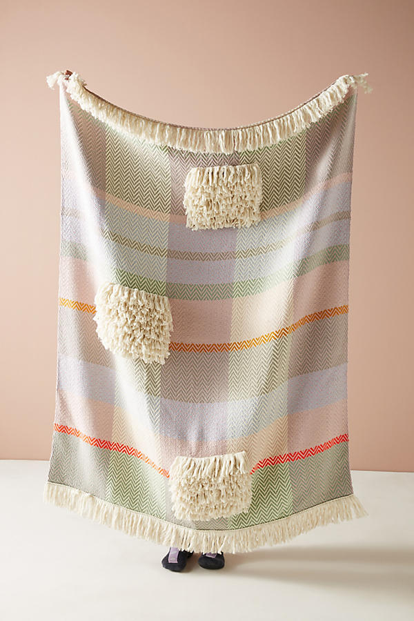 Slide View: 1: Hermine Van Dijck Tufted Throw Blanket