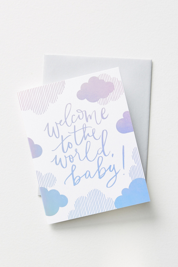 Welcome To The World, Baby Card | Anthropologie