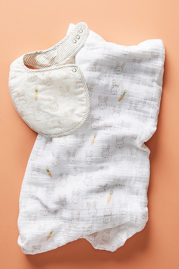 Slide View: 1: Bib & Swaddle Set
