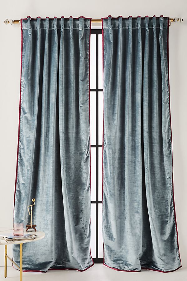 Slide View: 1: Petra Velvet Curtain