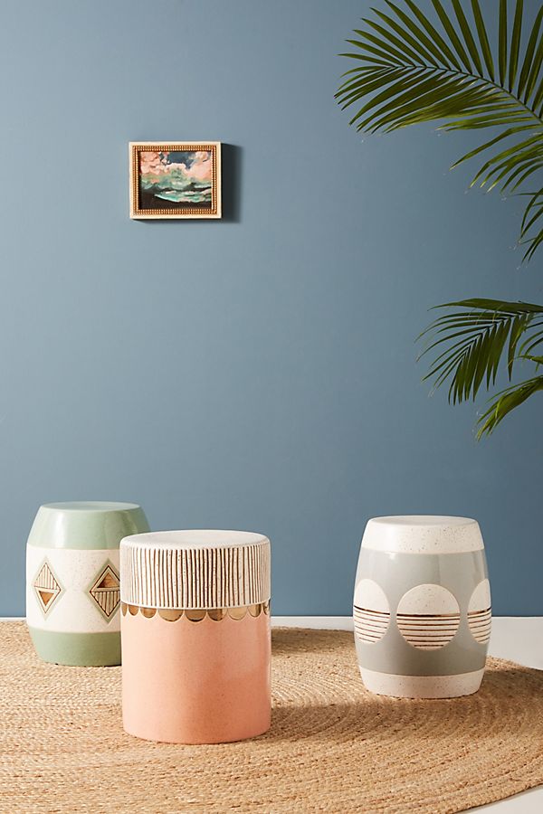 Slide View: 1: Cathy Terepocki Ceramic Stool