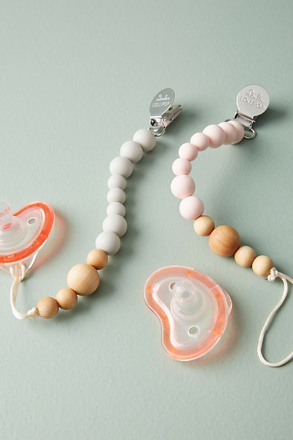 Slide View: 3: Beaded Pacifier Clip