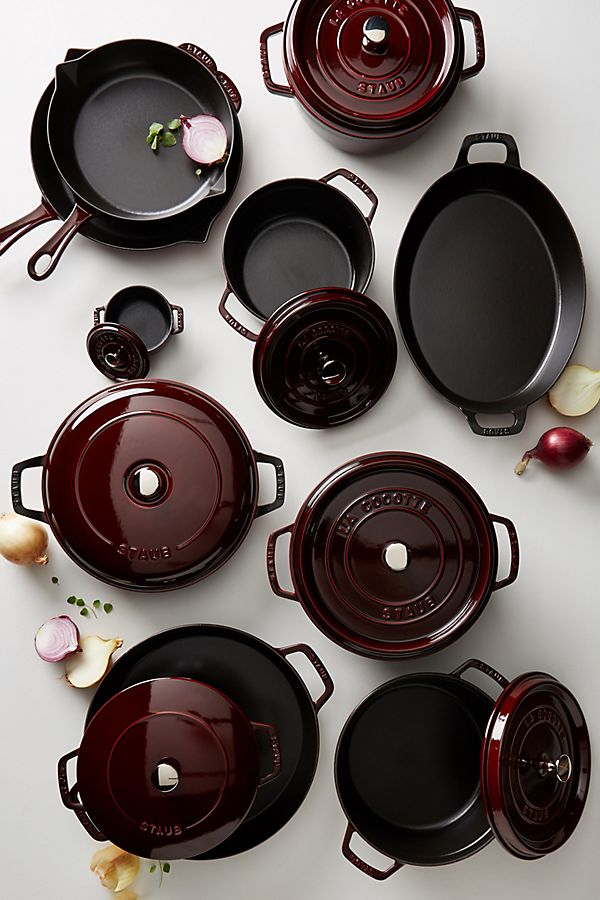 Slide View: 9: Staub Cast Iron Round Cocotte