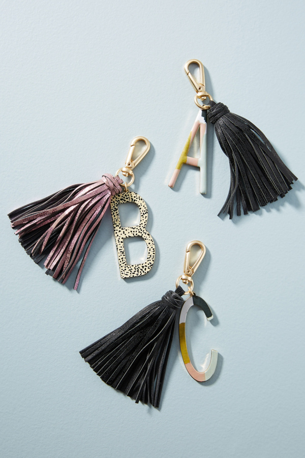 Monogam tassel keychain